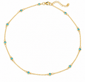Turquoise crystal necklace