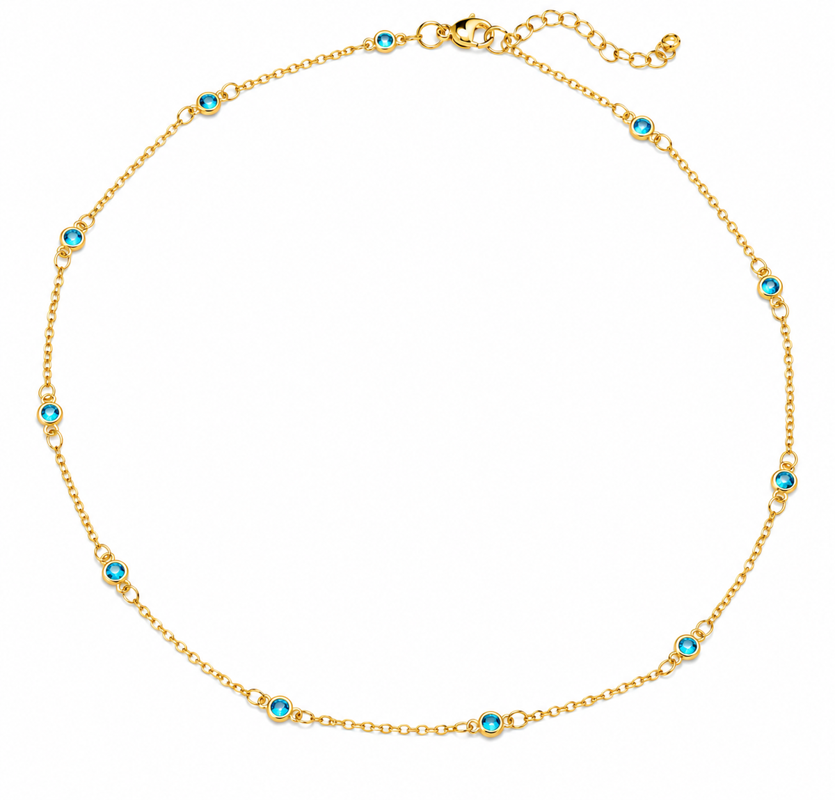 Turquoise crystal necklace