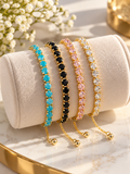 Adjustable tennis bracelet