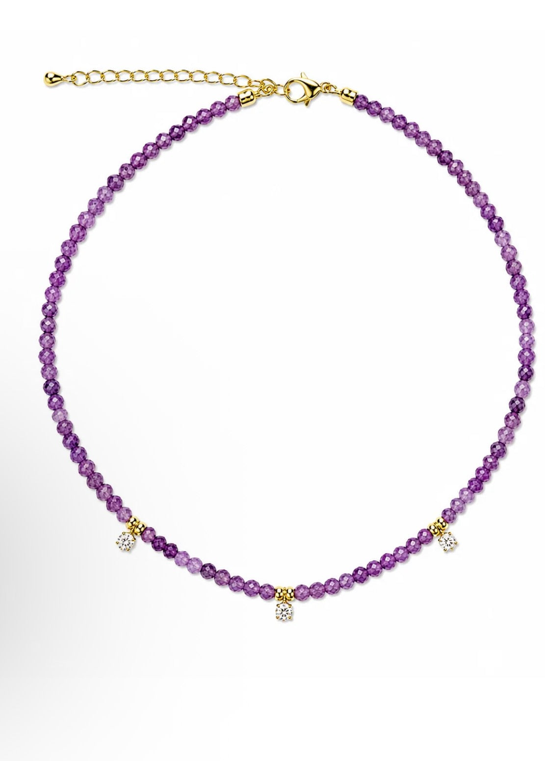 Crystal Bloom Natural Stone Necklace