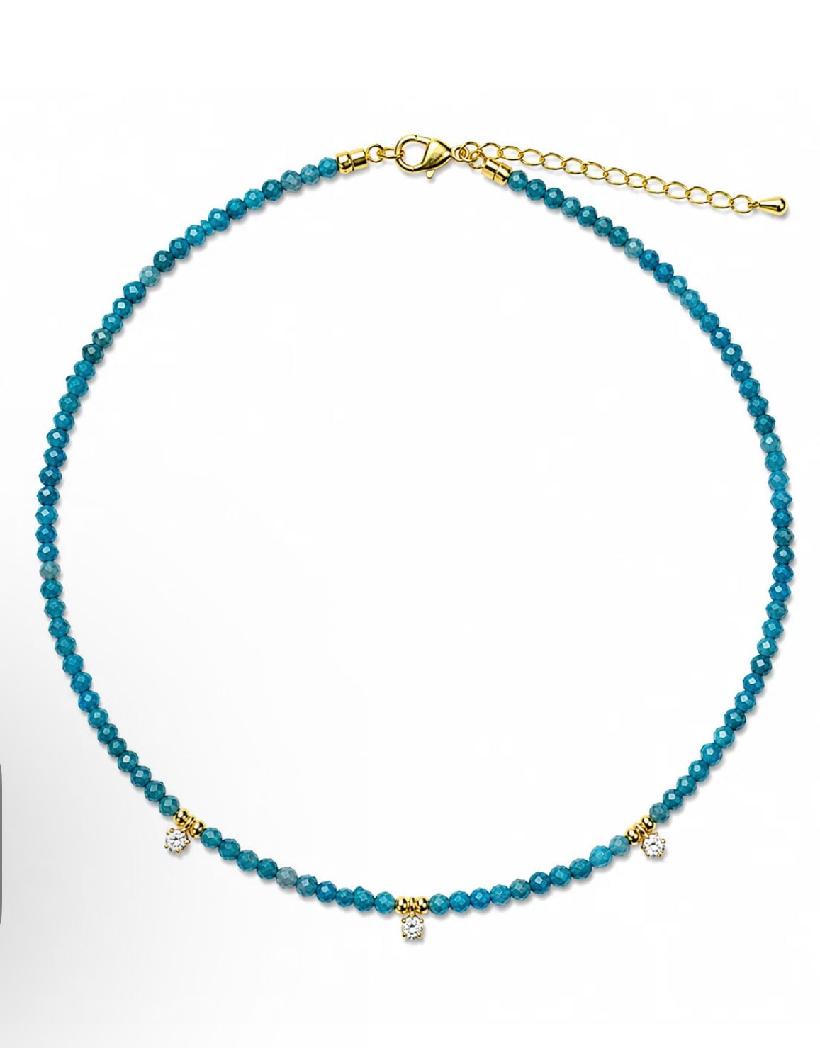 Crystal Bloom Natural Stone Necklace