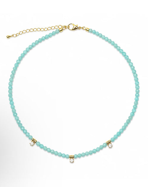 Crystal Bloom Natural Stone Necklace
